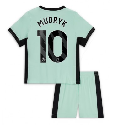 Maillot de foot Chelsea Mykhailo Mudryk #10 Troisième enfant 2023-24 Manches Courte (+ pantalon court)